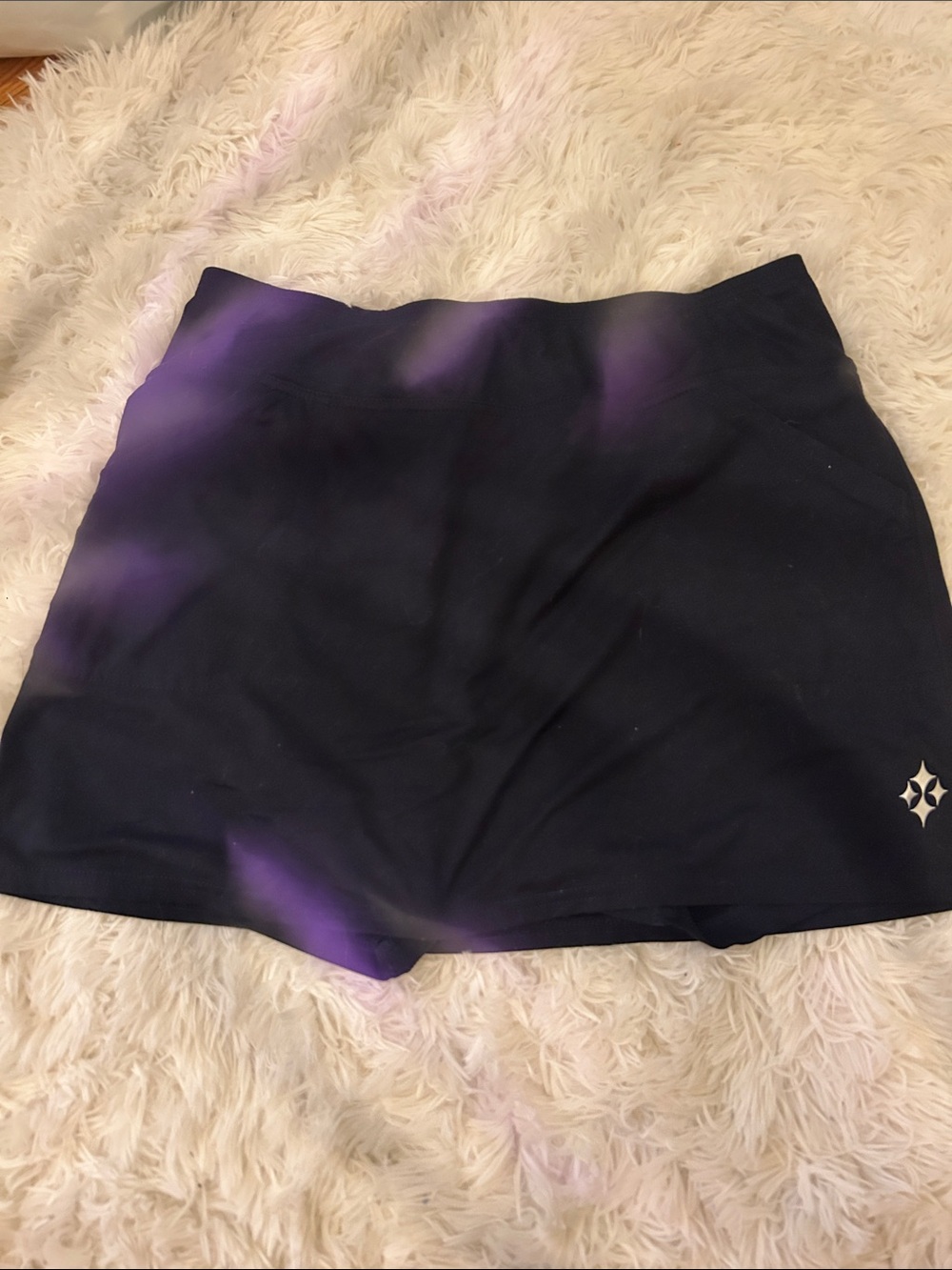 Black Athletic Skort with Small Logo